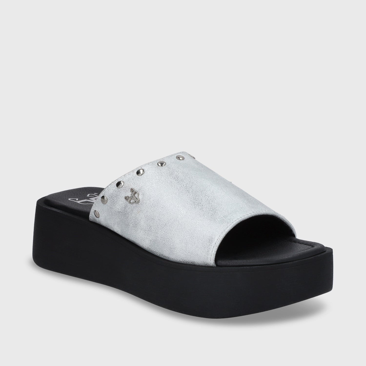 Sandalia Plataforma Plateado Mujer 53730