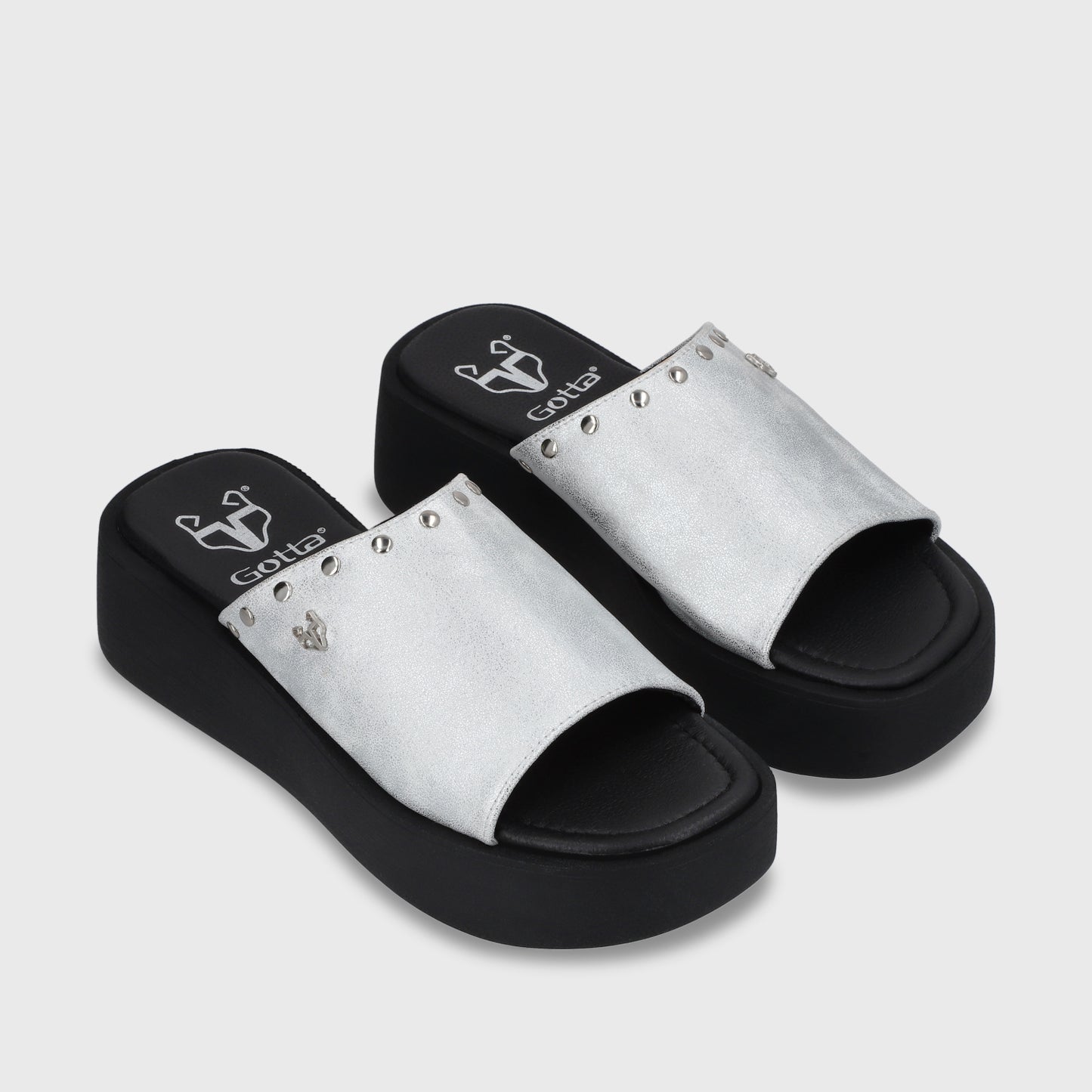 Sandalia Plataforma Plateado Mujer 53730