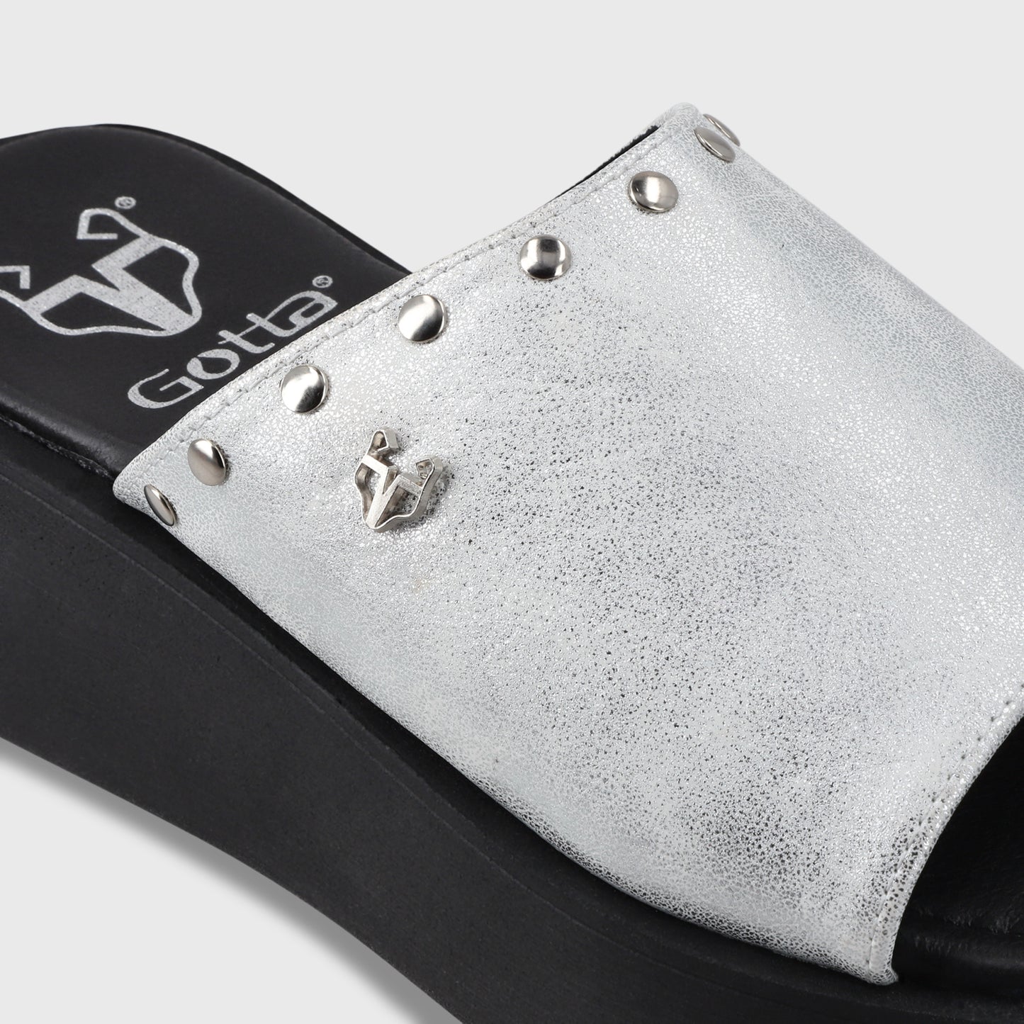 Sandalia Plataforma Plateado Mujer 53730