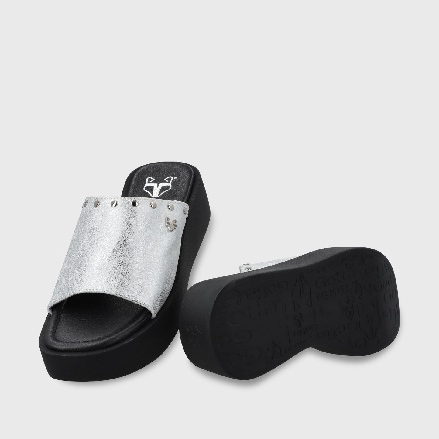 Sandalia Plataforma Plateado Mujer 53730