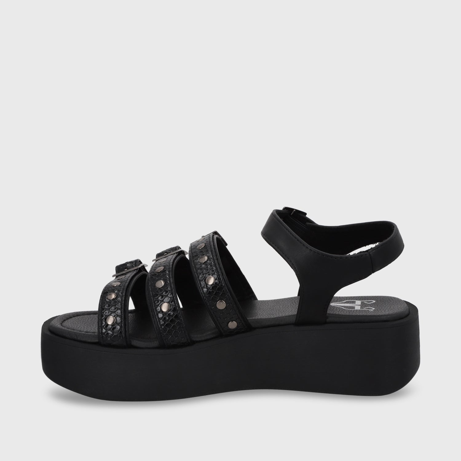 Sandalia Plataforma Negro Mujer 53731