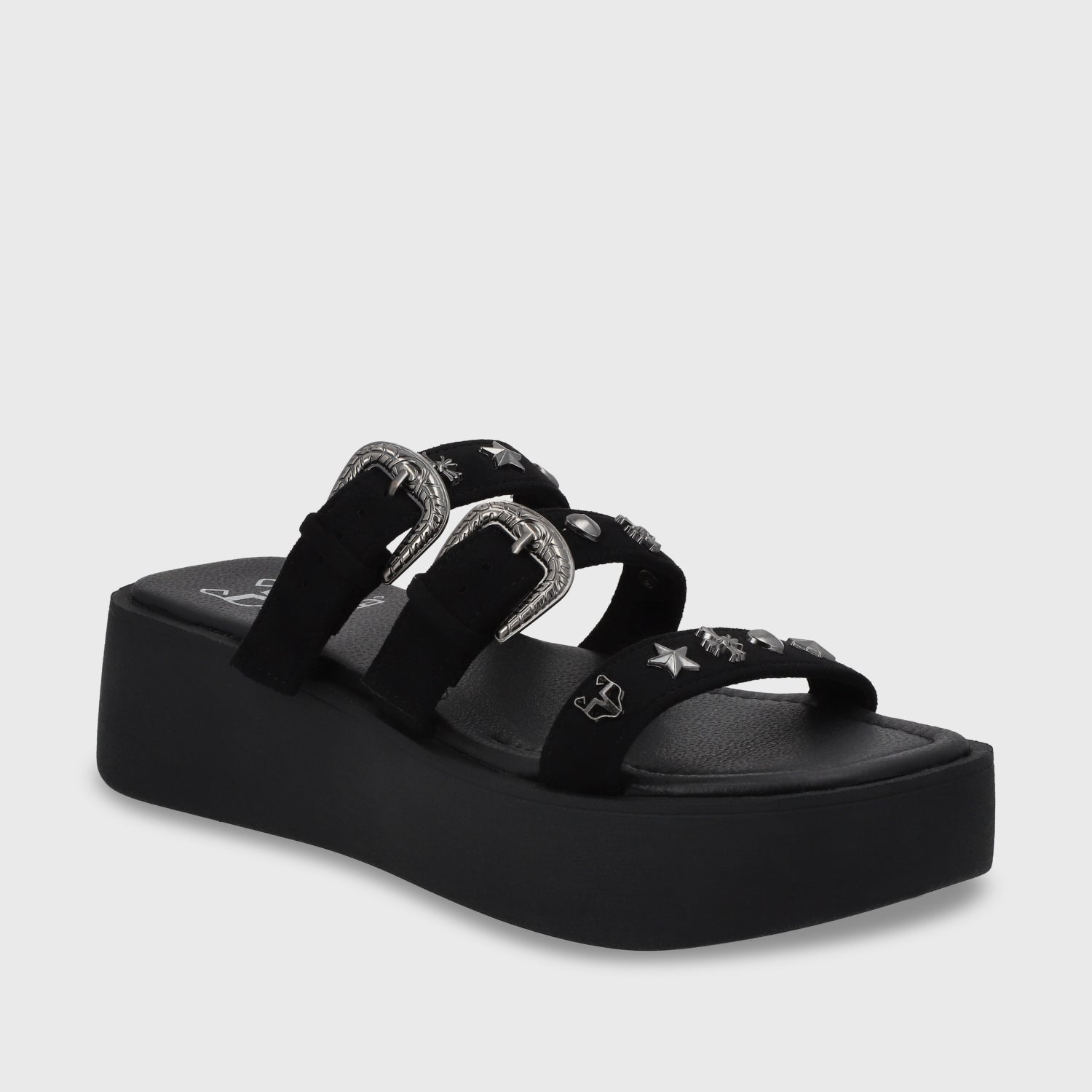 Sandalia Plataforma Negro Mujer 53732