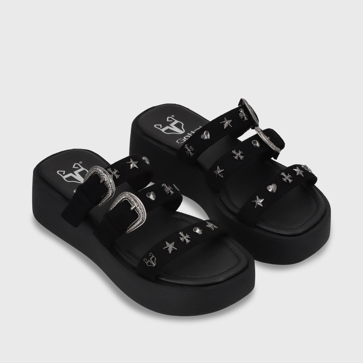 Sandalia Plataforma Negro Mujer 53732