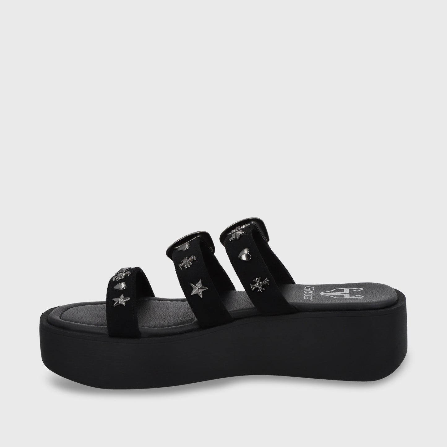 Sandalia Plataforma Negro Mujer 53732