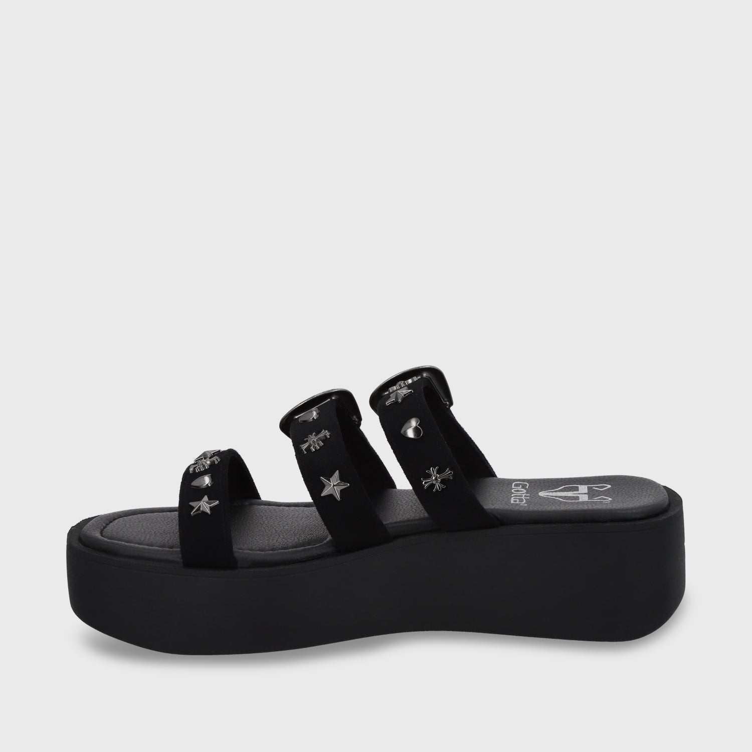 Sandalia Plataforma Negro Mujer 53732