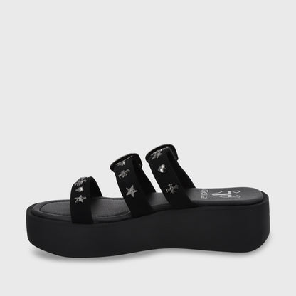 Sandalia Plataforma Negro Mujer 53732
