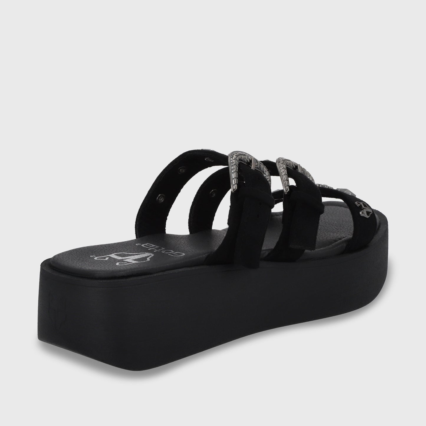 Sandalia Plataforma Negro Mujer 53732