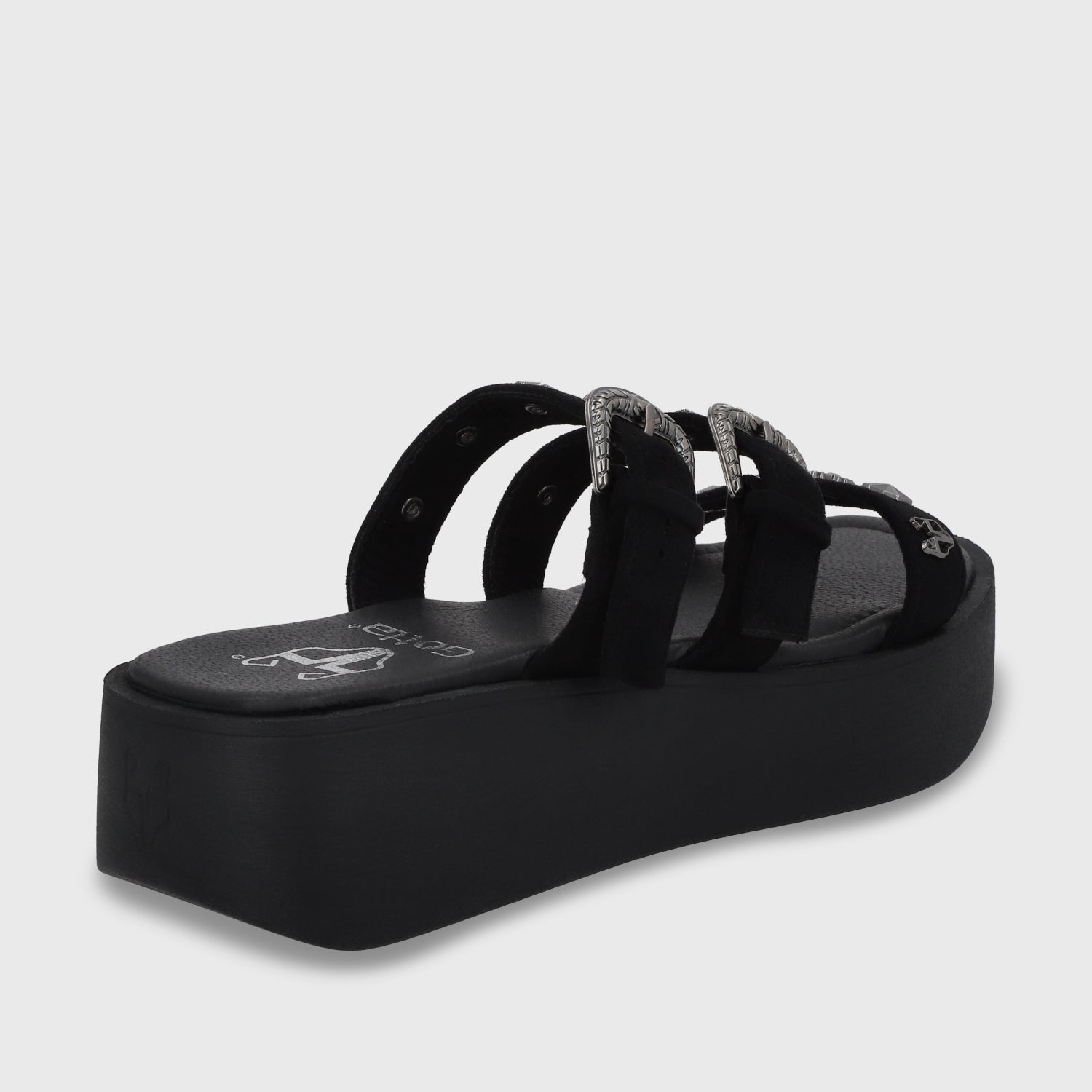 Sandalia Plataforma Negro Mujer 53732