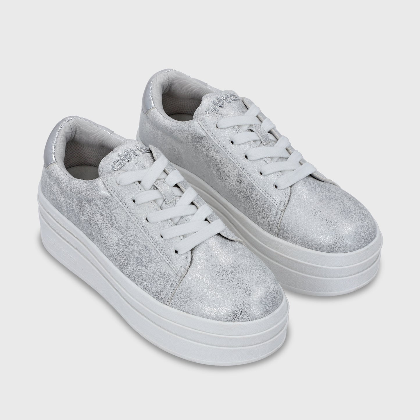 Zapatilla Plataforma Plateado Mujer 53751