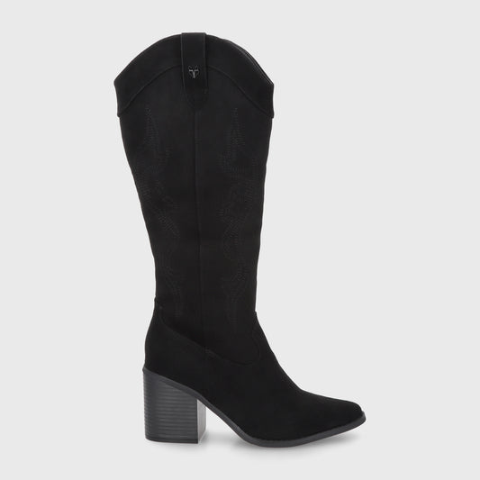 Bota Taco Negra Mujer 53782