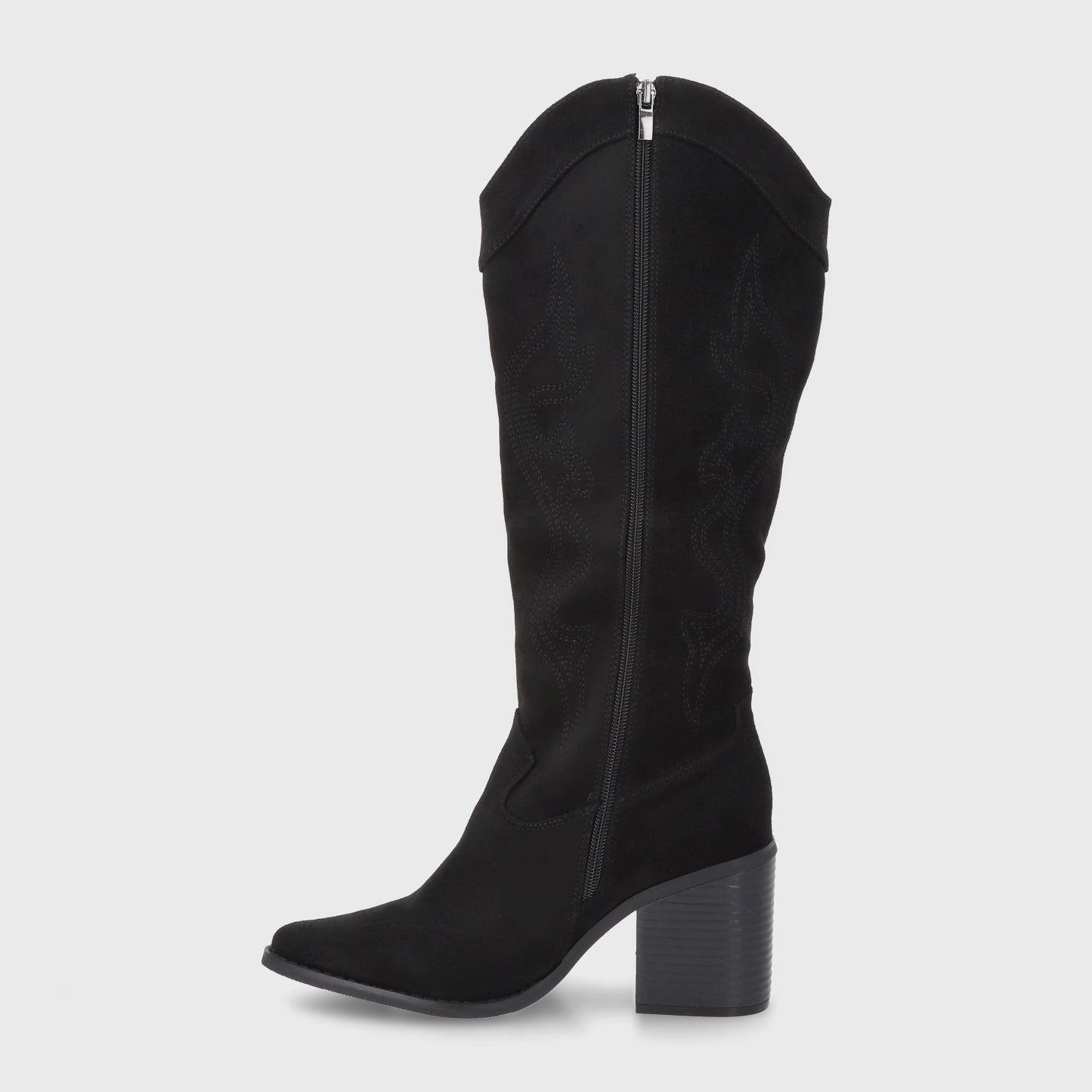 Bota Taco Negra Mujer 53782