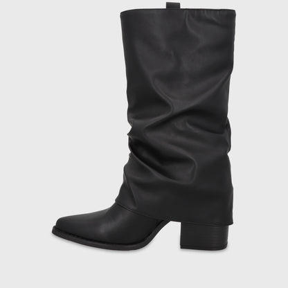 Bota Taco Negra Mujer 53784