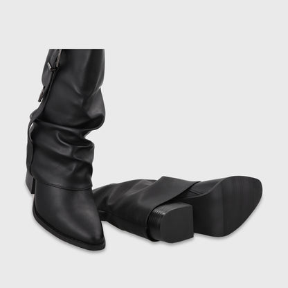 Bota Taco Negra Mujer 53784