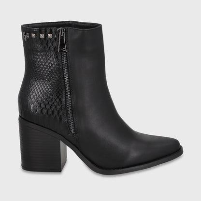 Botín Taco Negro Mujer 53785