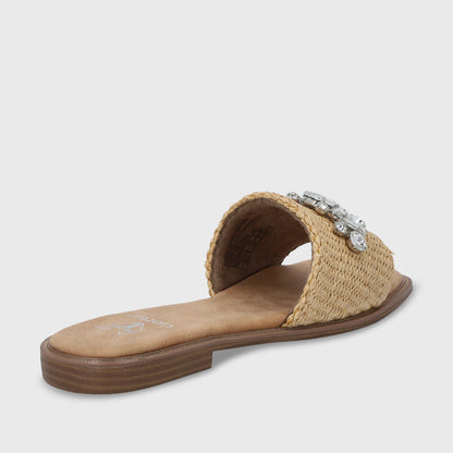 Sandalia Plana Rafia Mujer 55220