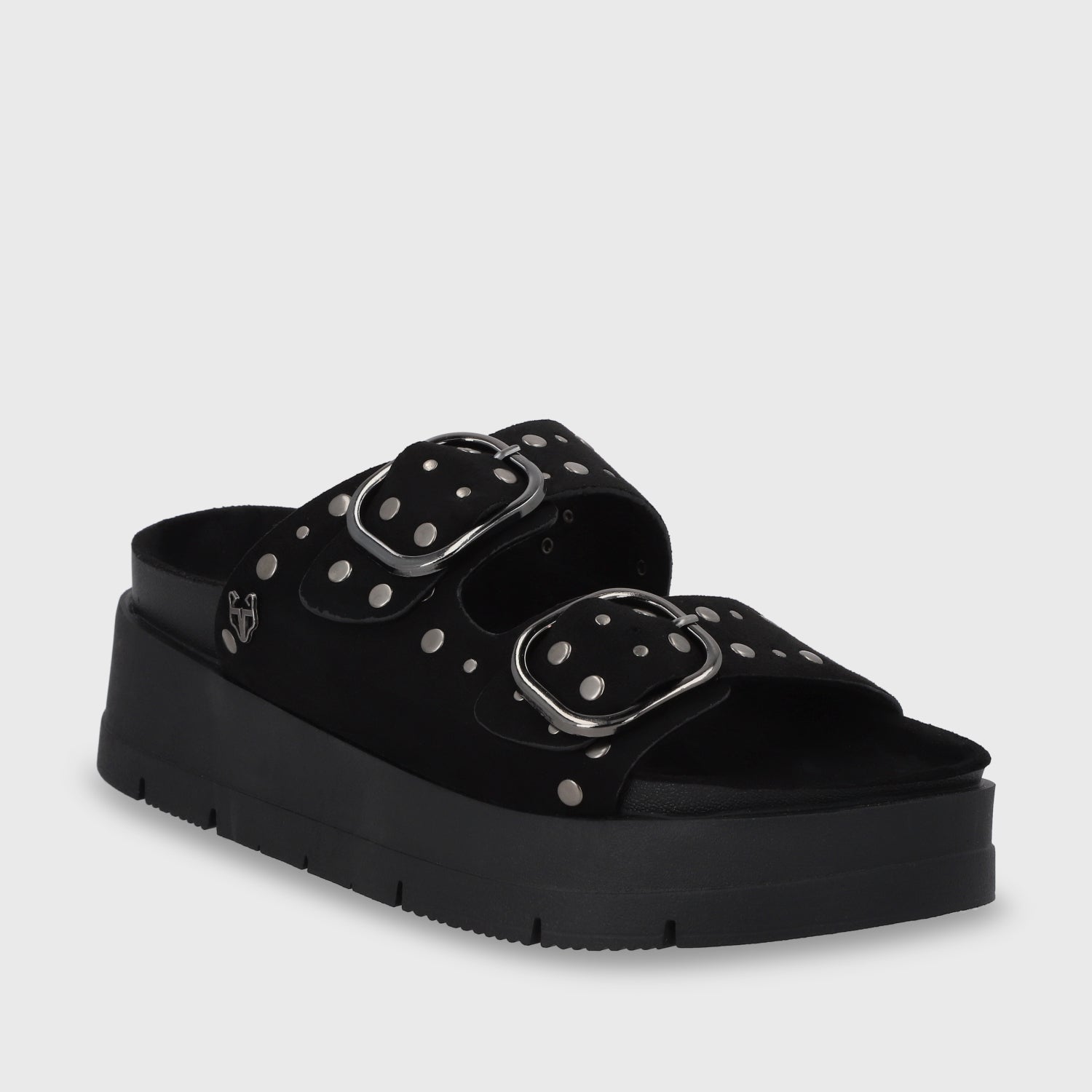 Sandalia Plataforma Negra Mujer 55230