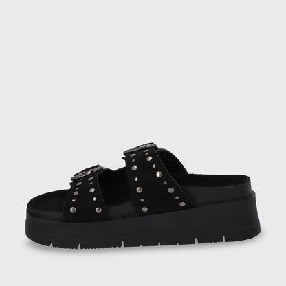 Sandalia Plataforma Negra Mujer 55230