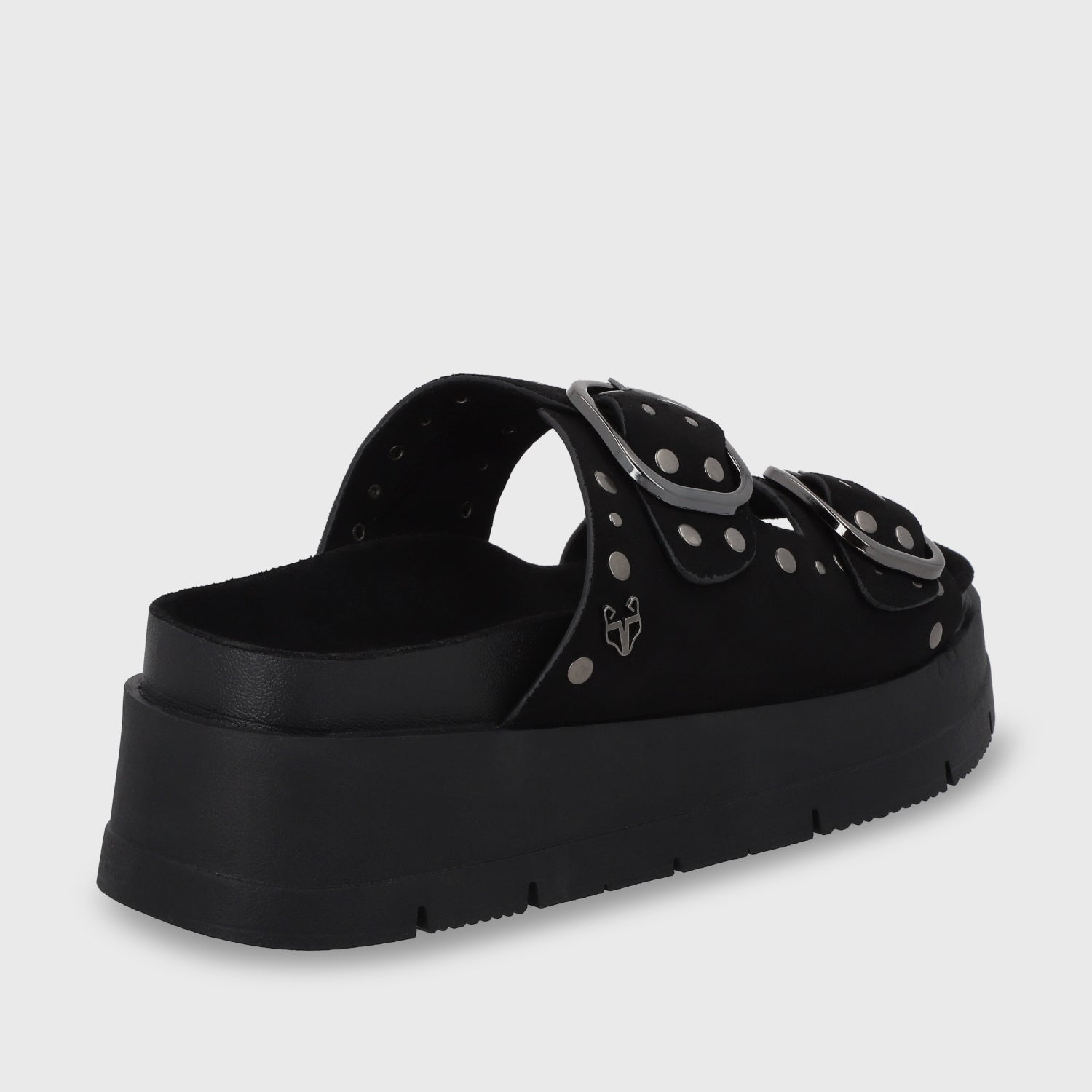 Sandalia Plataforma Negra Mujer 55230