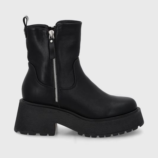 Botin Taco Negro Mujer 55270