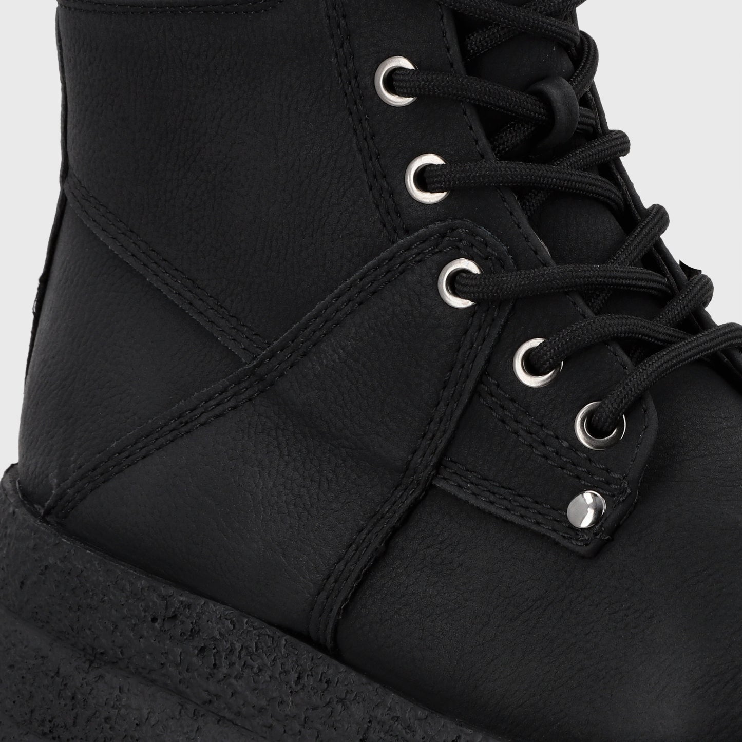 Botin Plataforma Negro Mujer 55290