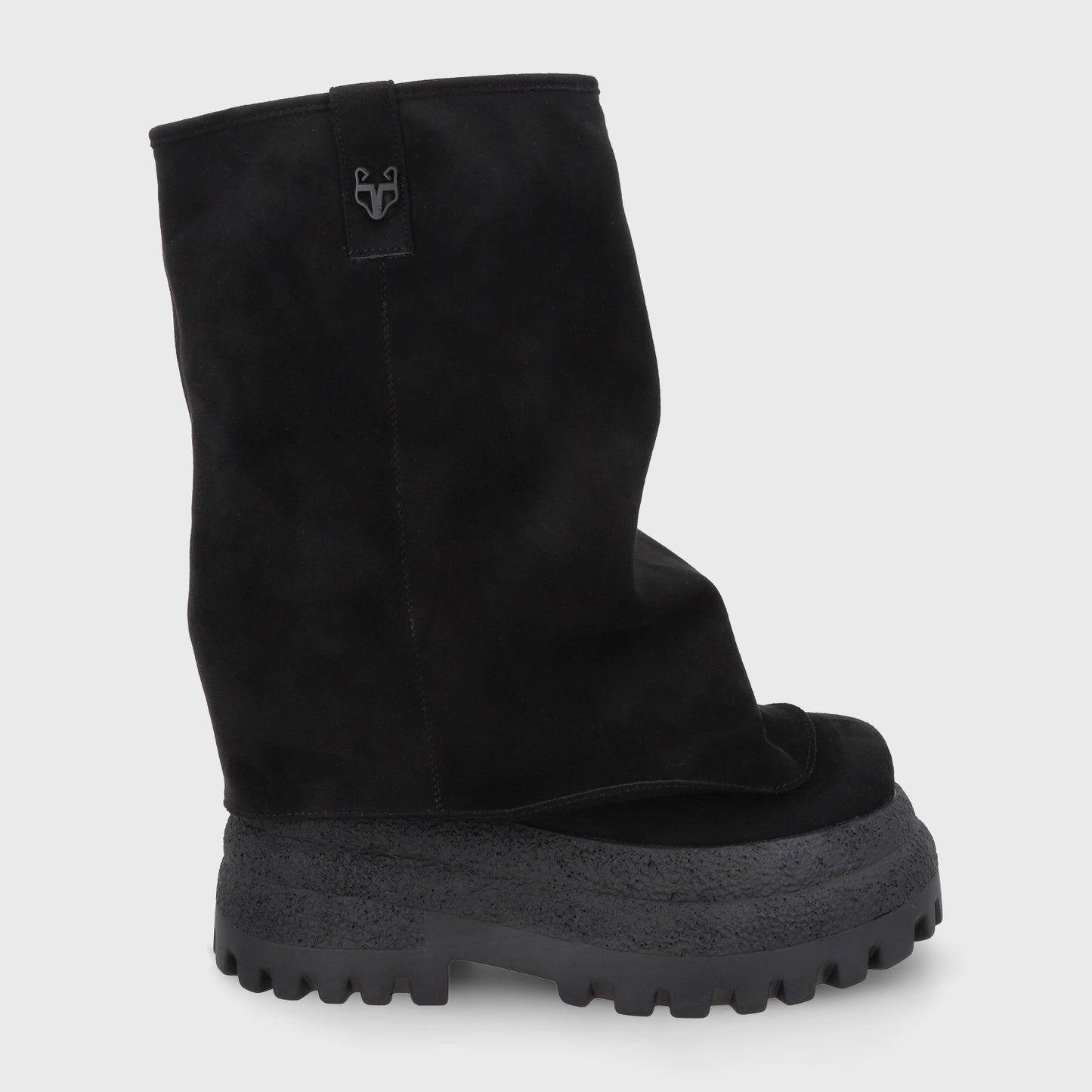 Bota Plataforma Negra Mujer 55291