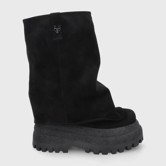 Bota Plataforma Negra Mujer 55291