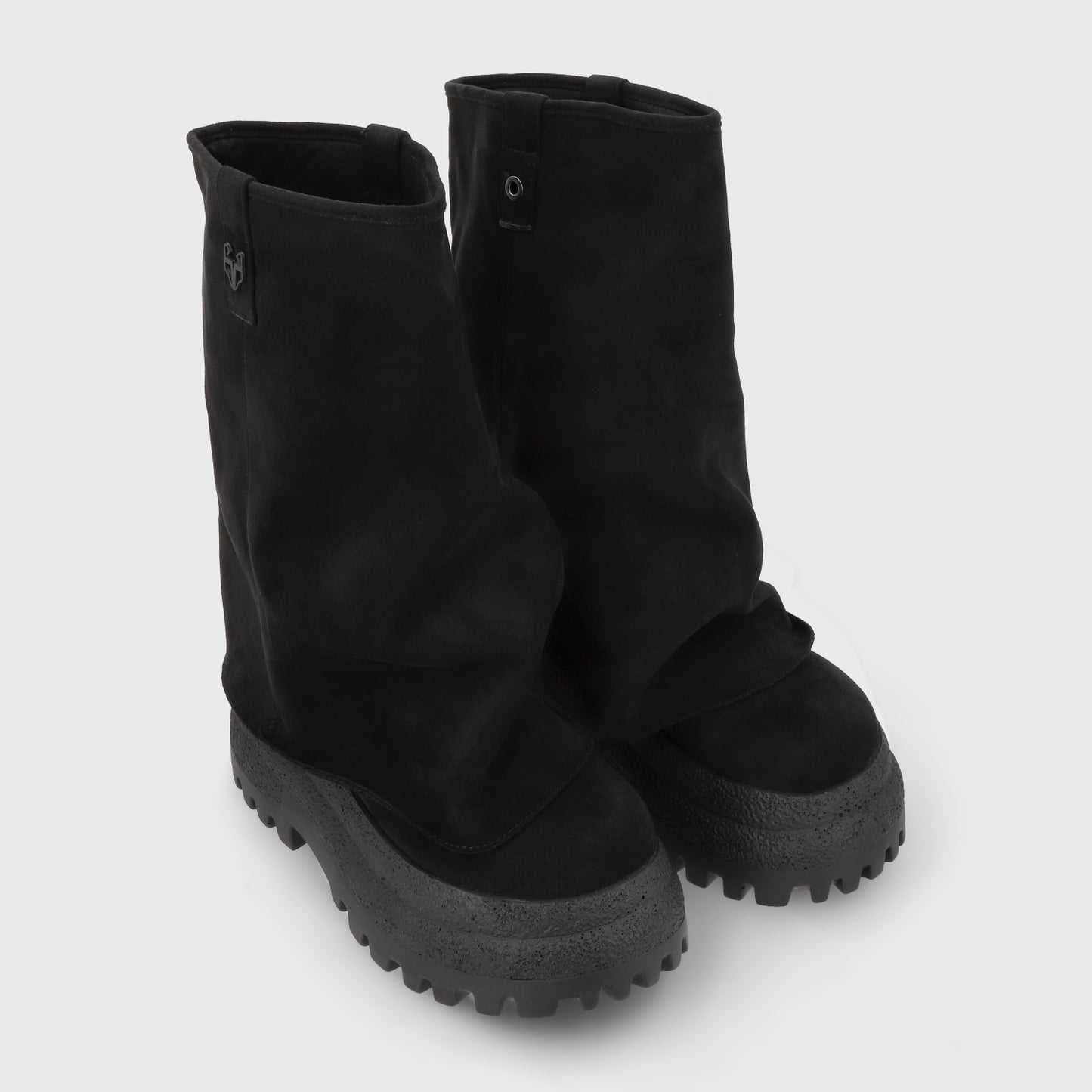 Bota Plataforma Negra Mujer 55291