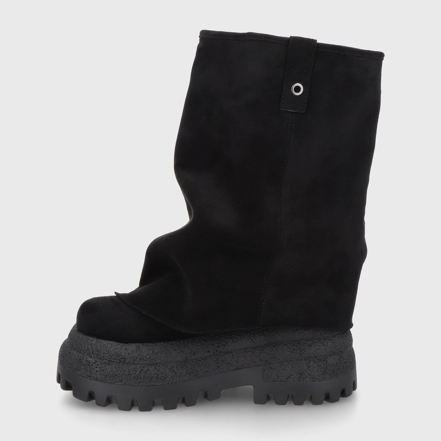 Bota Plataforma Negra Mujer 55291