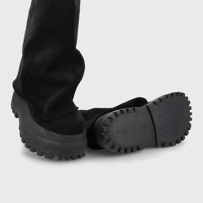 Bota Plataforma Negra Mujer 55291