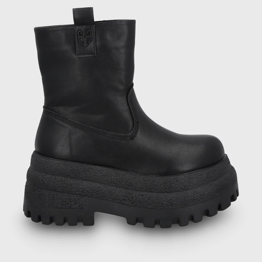 Botin Plataforma Negro Mujer 55292
