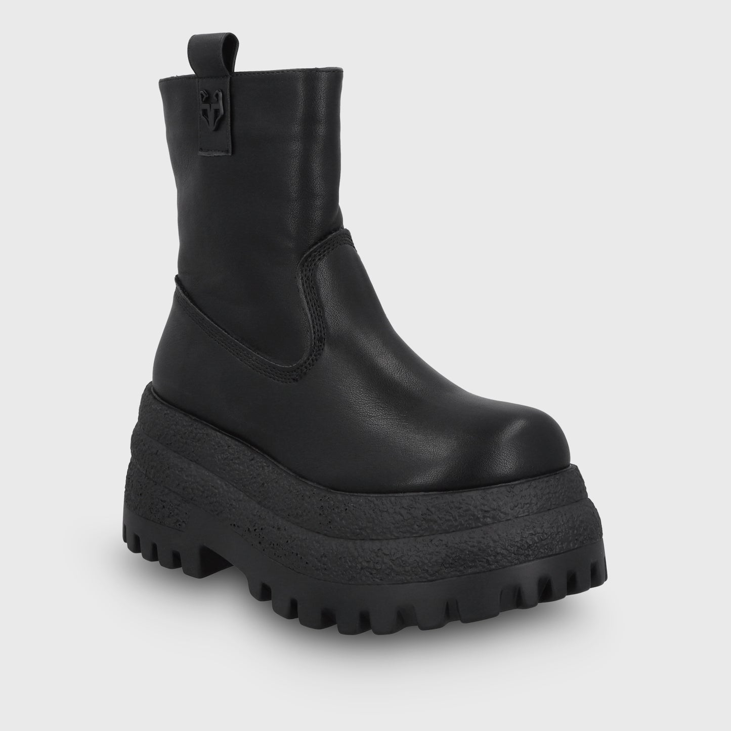 Botin Plataforma Negro Mujer 55292