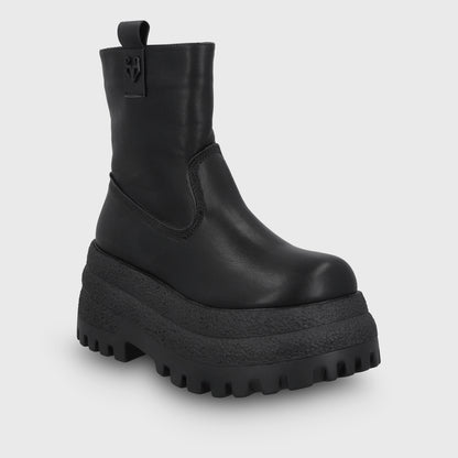 Botin Plataforma Negro Mujer 55292