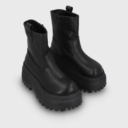 Botin Plataforma Negro Mujer 55292