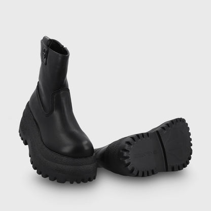 Botin Plataforma Negro Mujer 55292