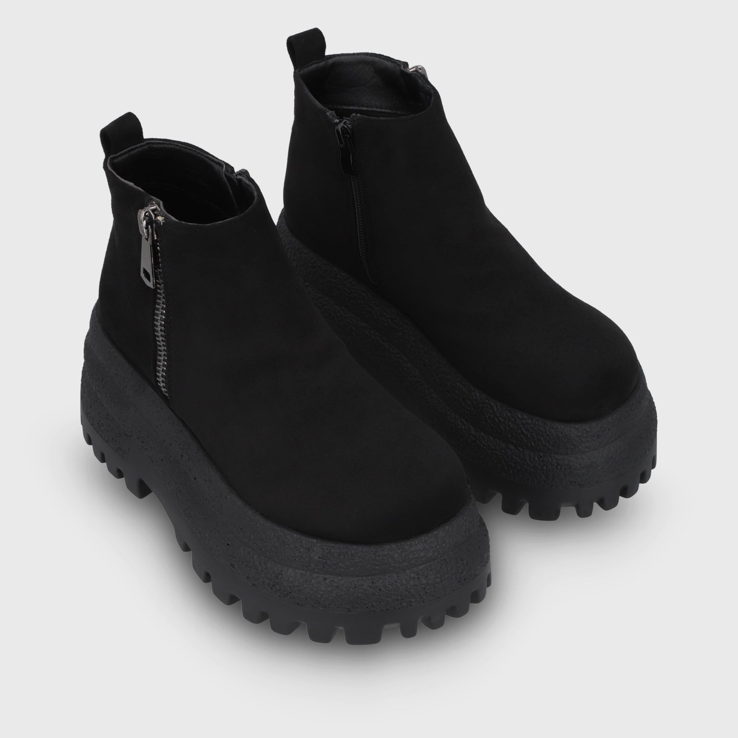 Botin Plataforma Negro Mujer 55293