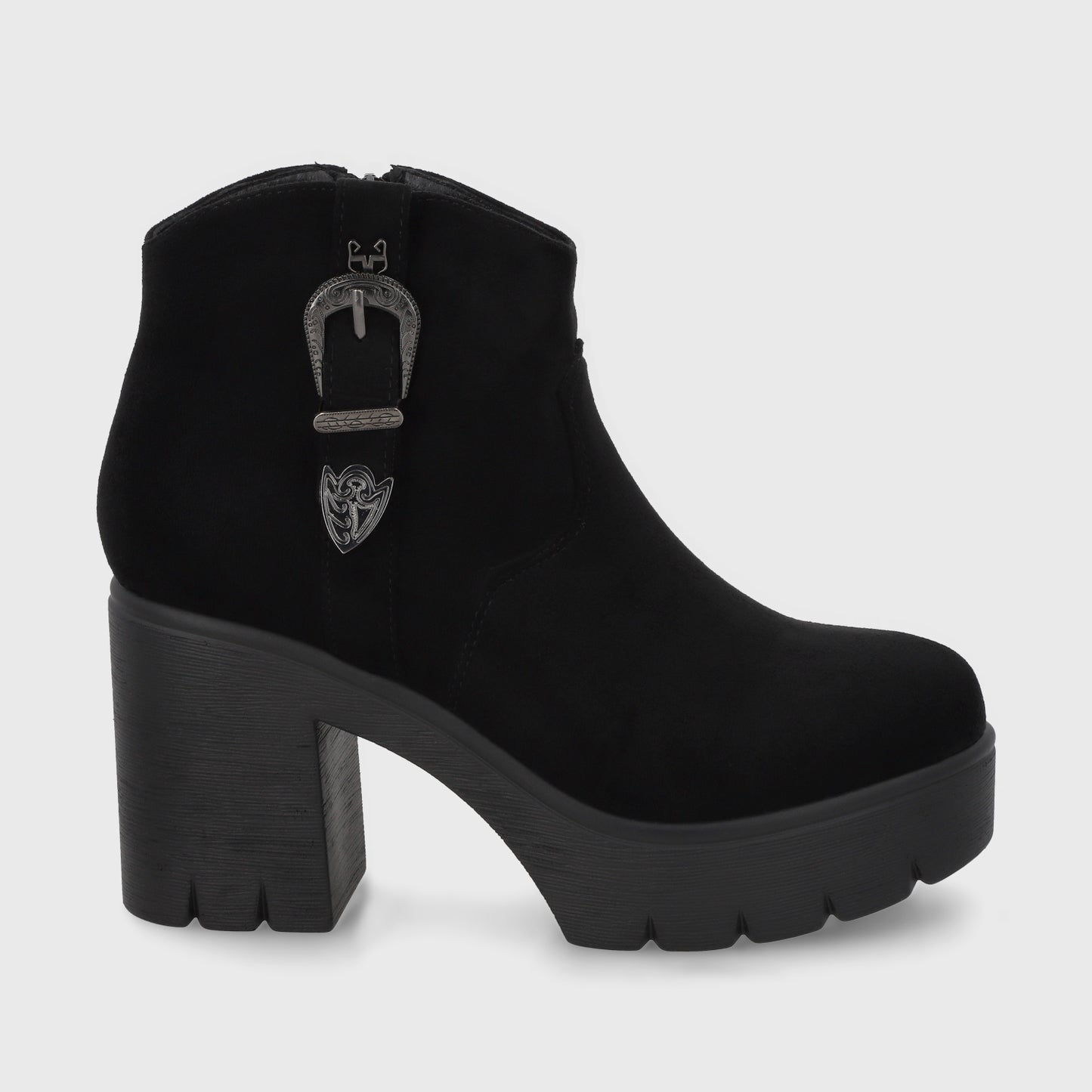 Botín Plataforma Negro Mujer 55311
