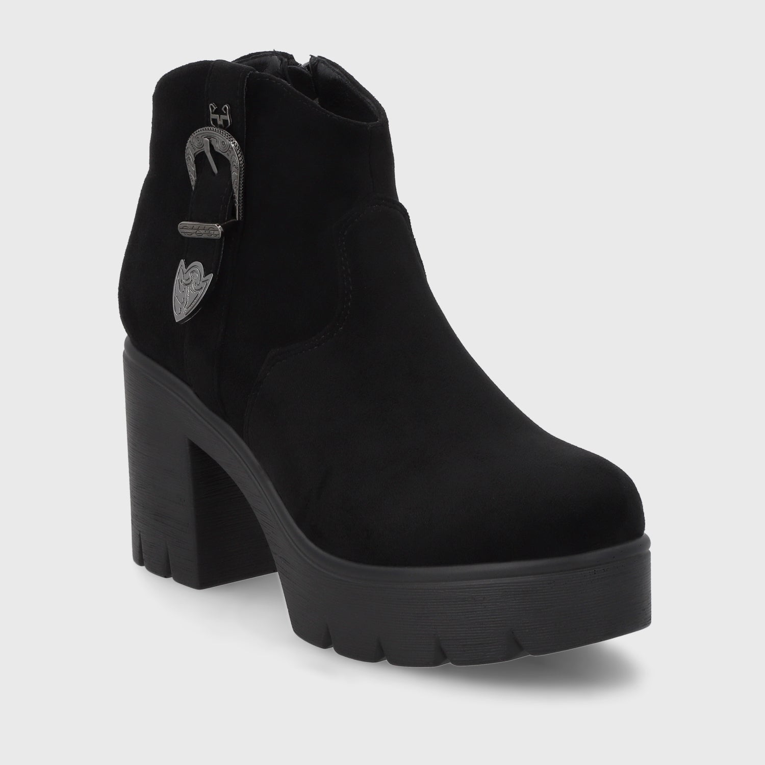Botín Plataforma Negro Mujer 55311