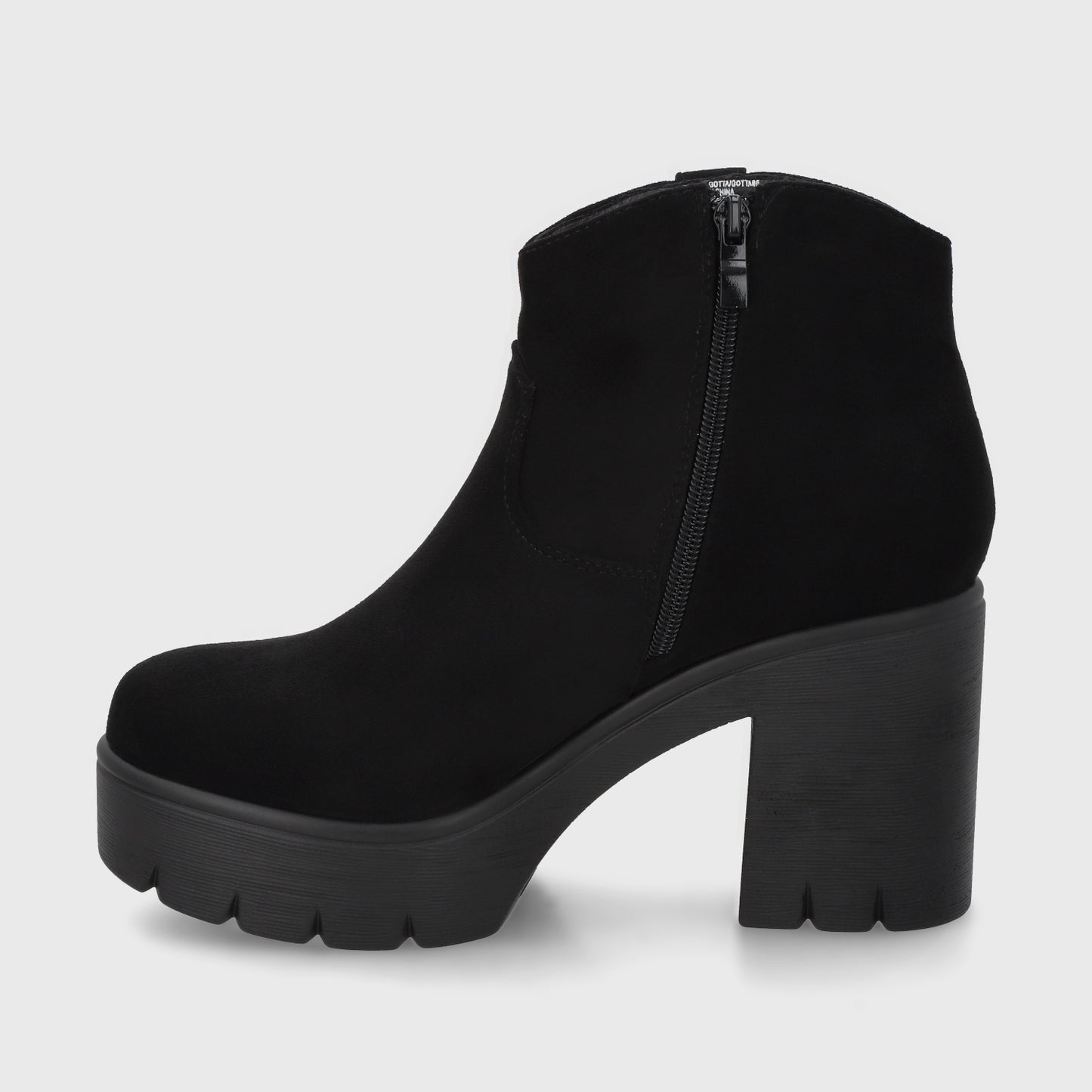 Botín Plataforma Negro Mujer 55311