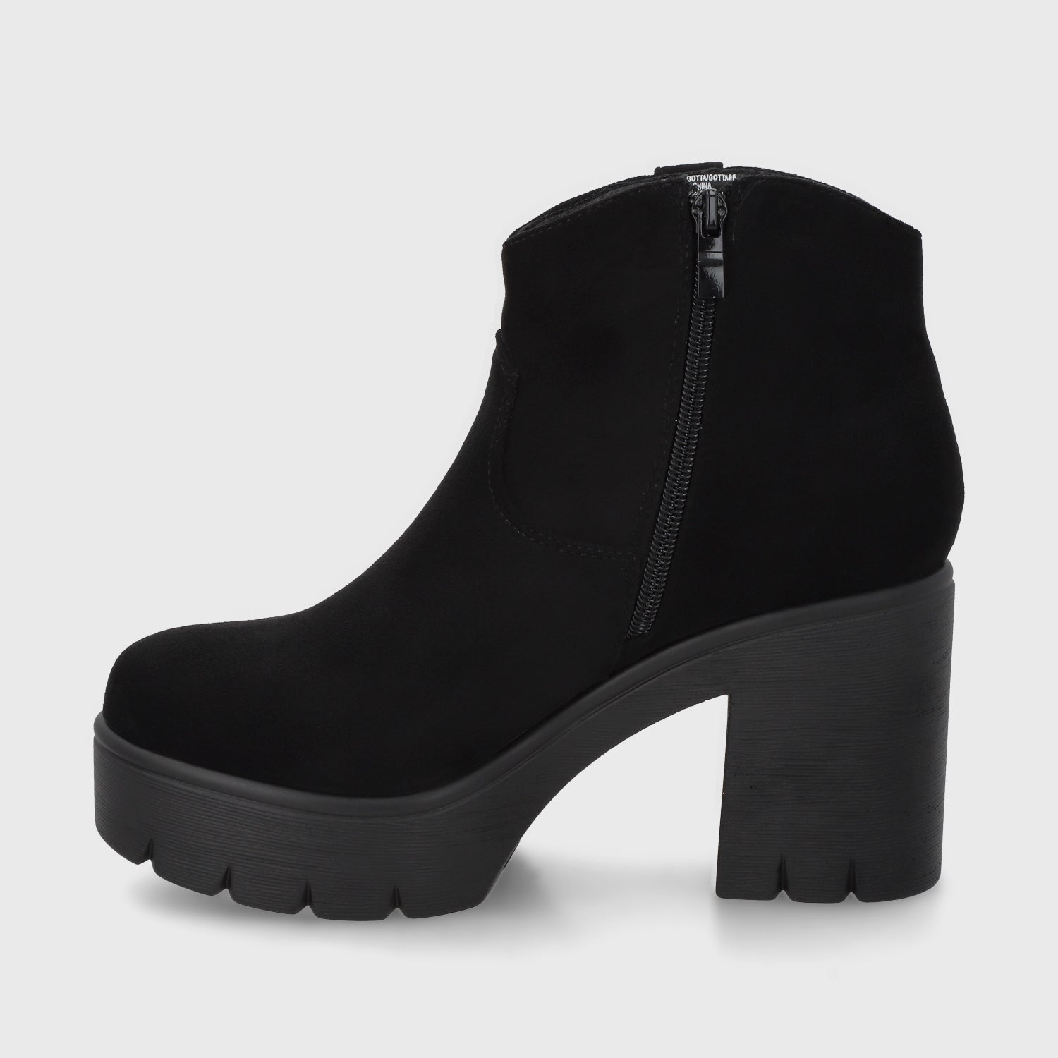 Botín Plataforma Negro Mujer 55311