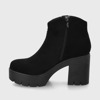 Botín Plataforma Negro Mujer 55311