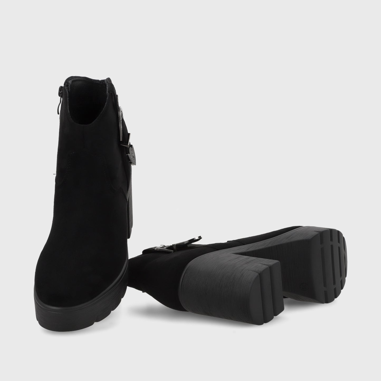 Botín Plataforma Negro Mujer 55311