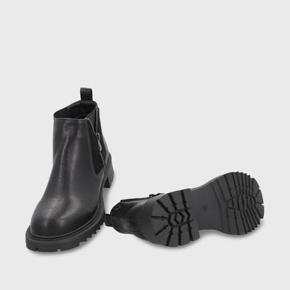 Botin Taco Negro Mujer 55330