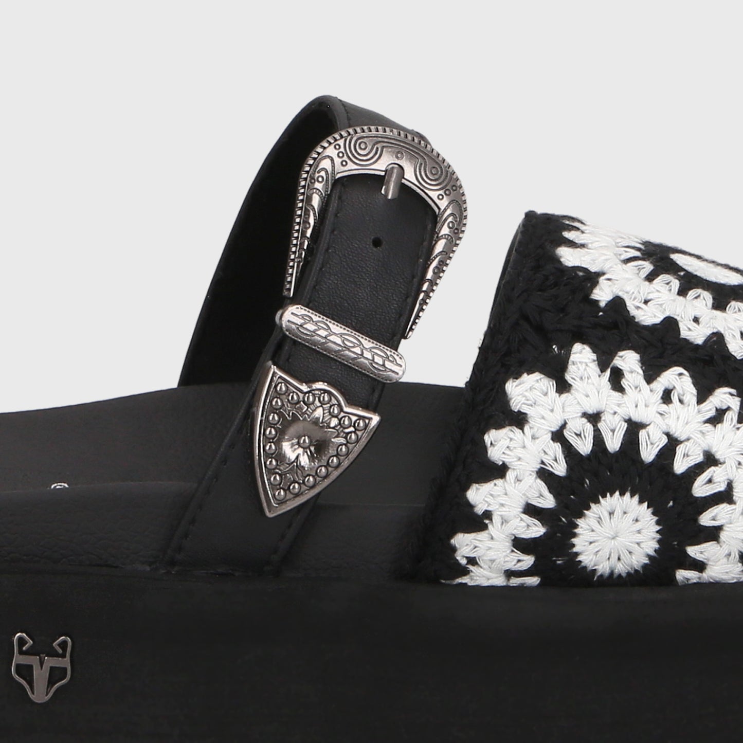 Sandalia Plataforma Negra Mujer 55942