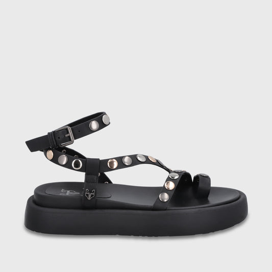 Sandalia Plataforma Negra Mujer 55953