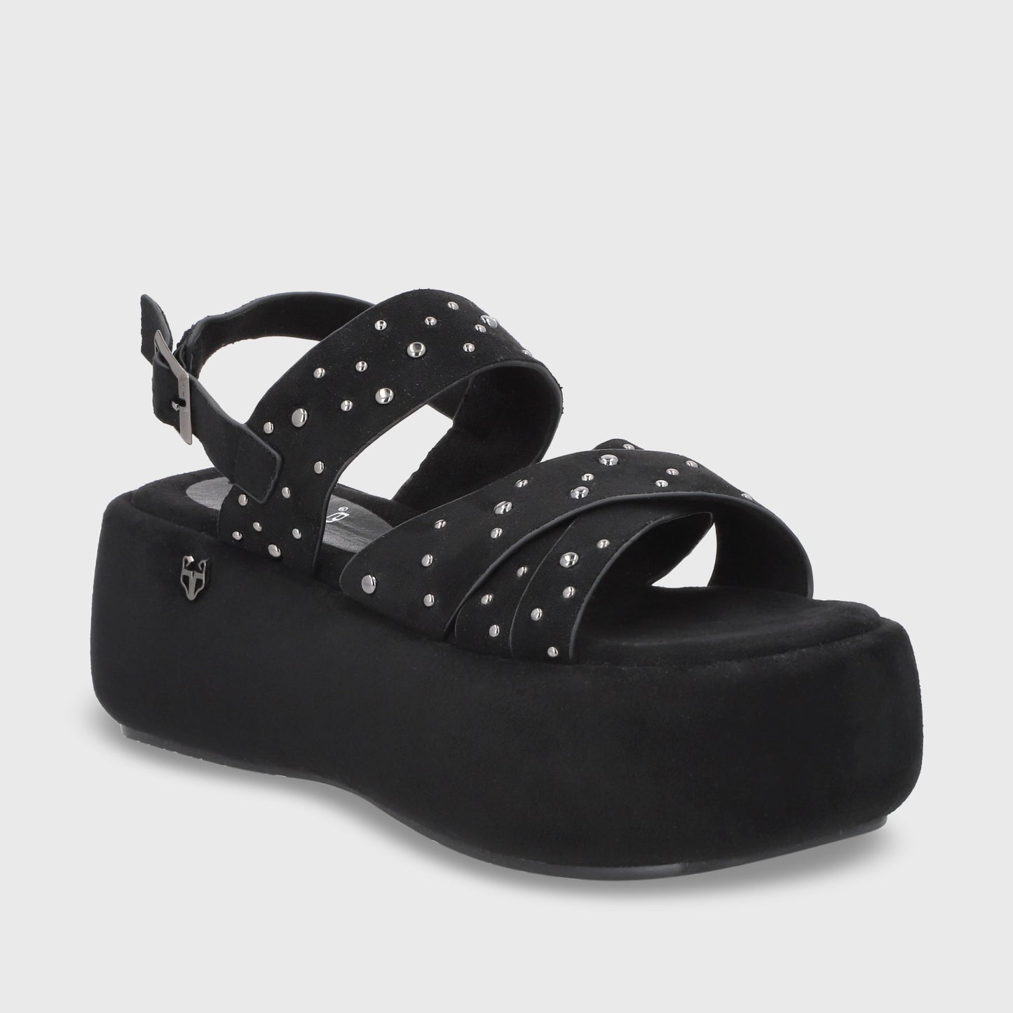 Sandalia Plataforma Negro Mujer 55962