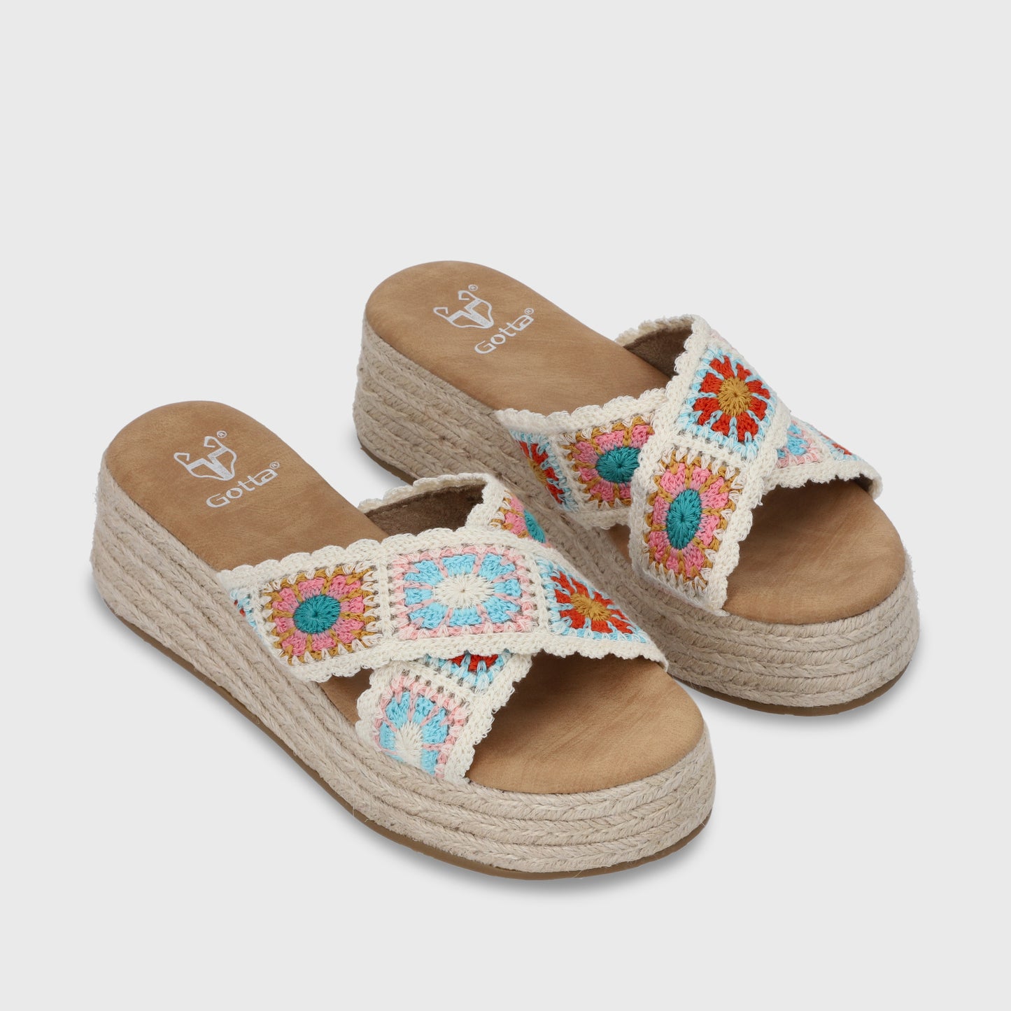 Sandalia Plataforma Multicolor Mujer 55970