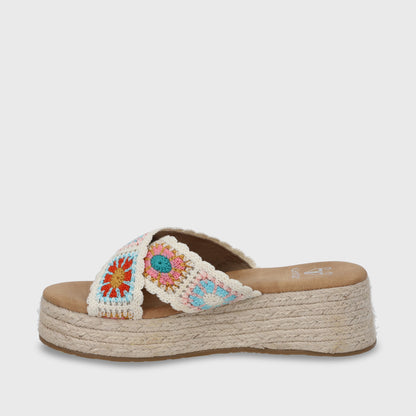 Sandalia Plataforma Multicolor Mujer 55970