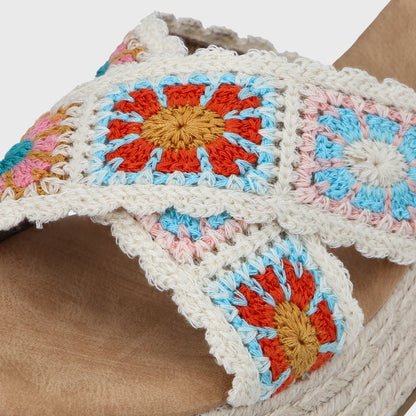 Sandalia Plataforma Multicolor Mujer 55970