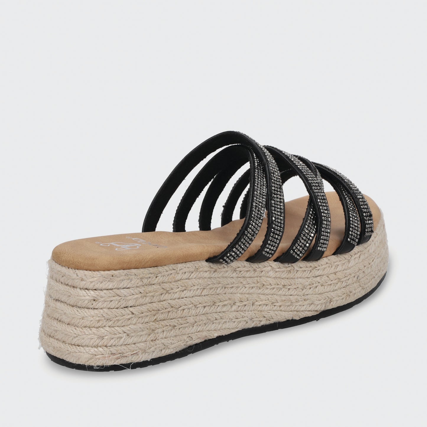 Sandalia Plataforma Negro Mujer 55972