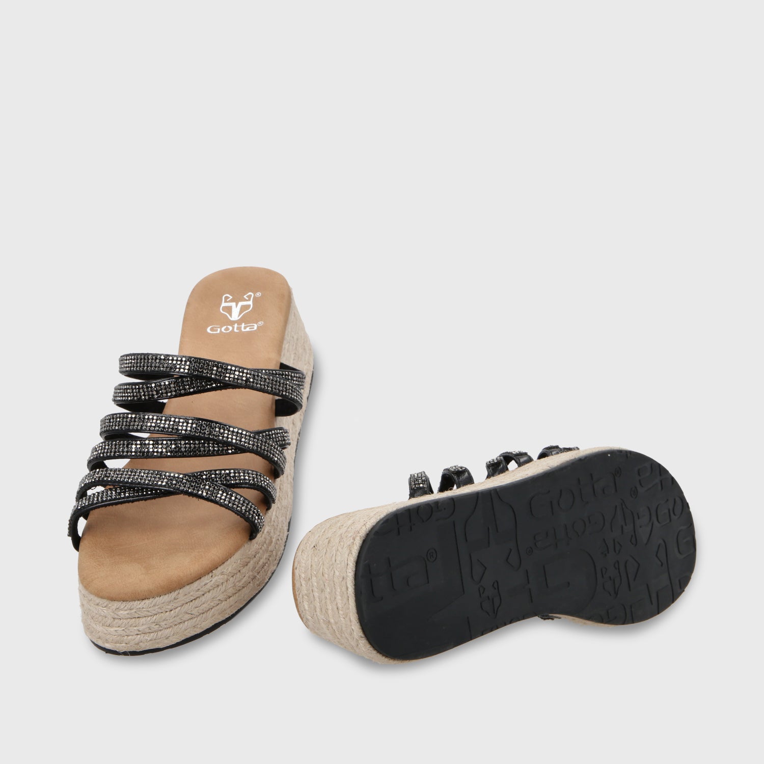 Sandalia Plataforma Negro Mujer 55972